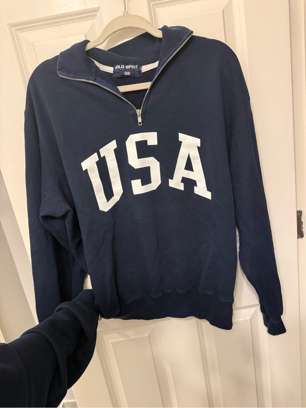 Polo by Ralph Lauren USA Navy Half-Zip Sweater